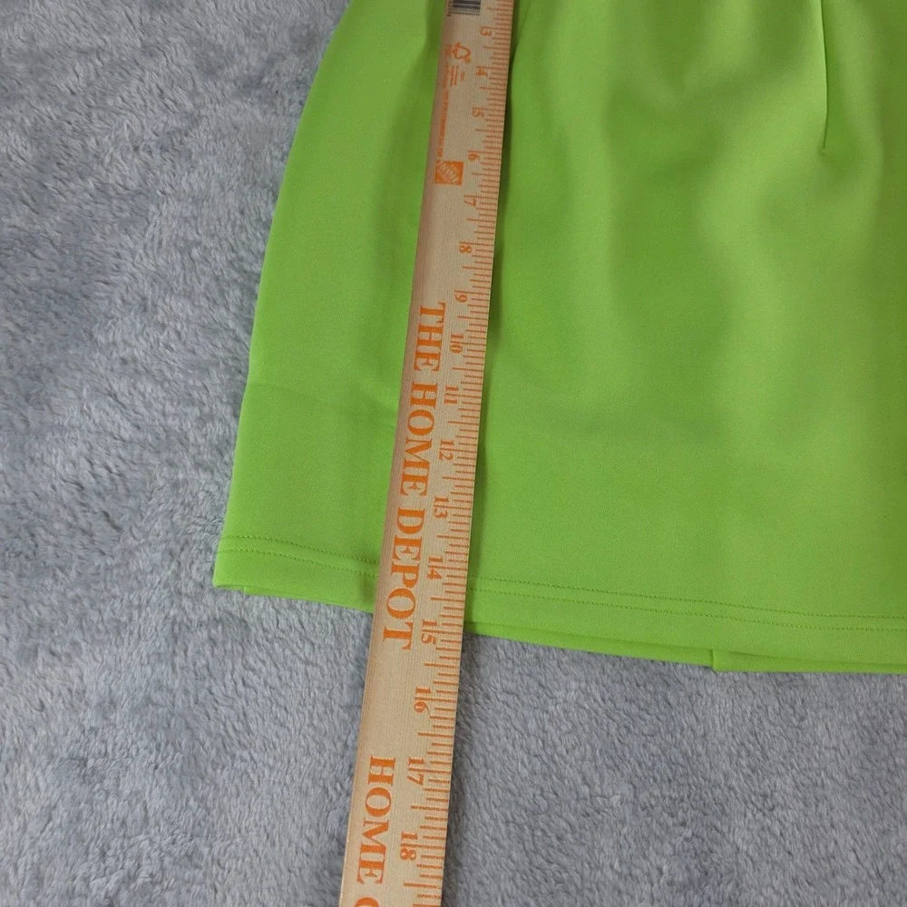 Lulus‎ Women XS She's Bold Neon Green Mini Skirt Bodycon High Waist Scuba Knit